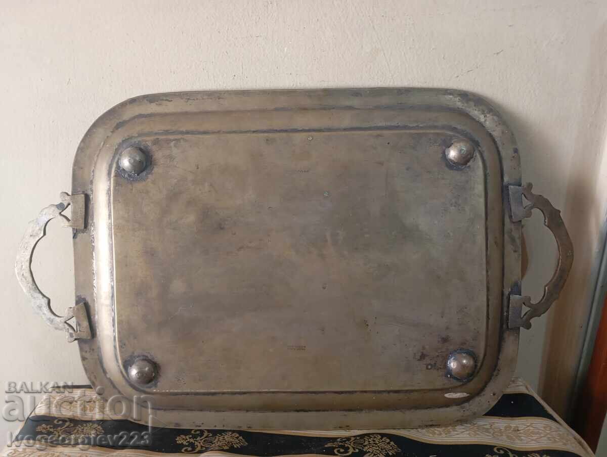 Tavă victoriană placată cu argint - 5