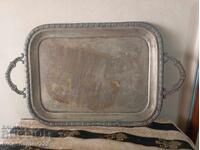 Tavă victoriană placată cu argint