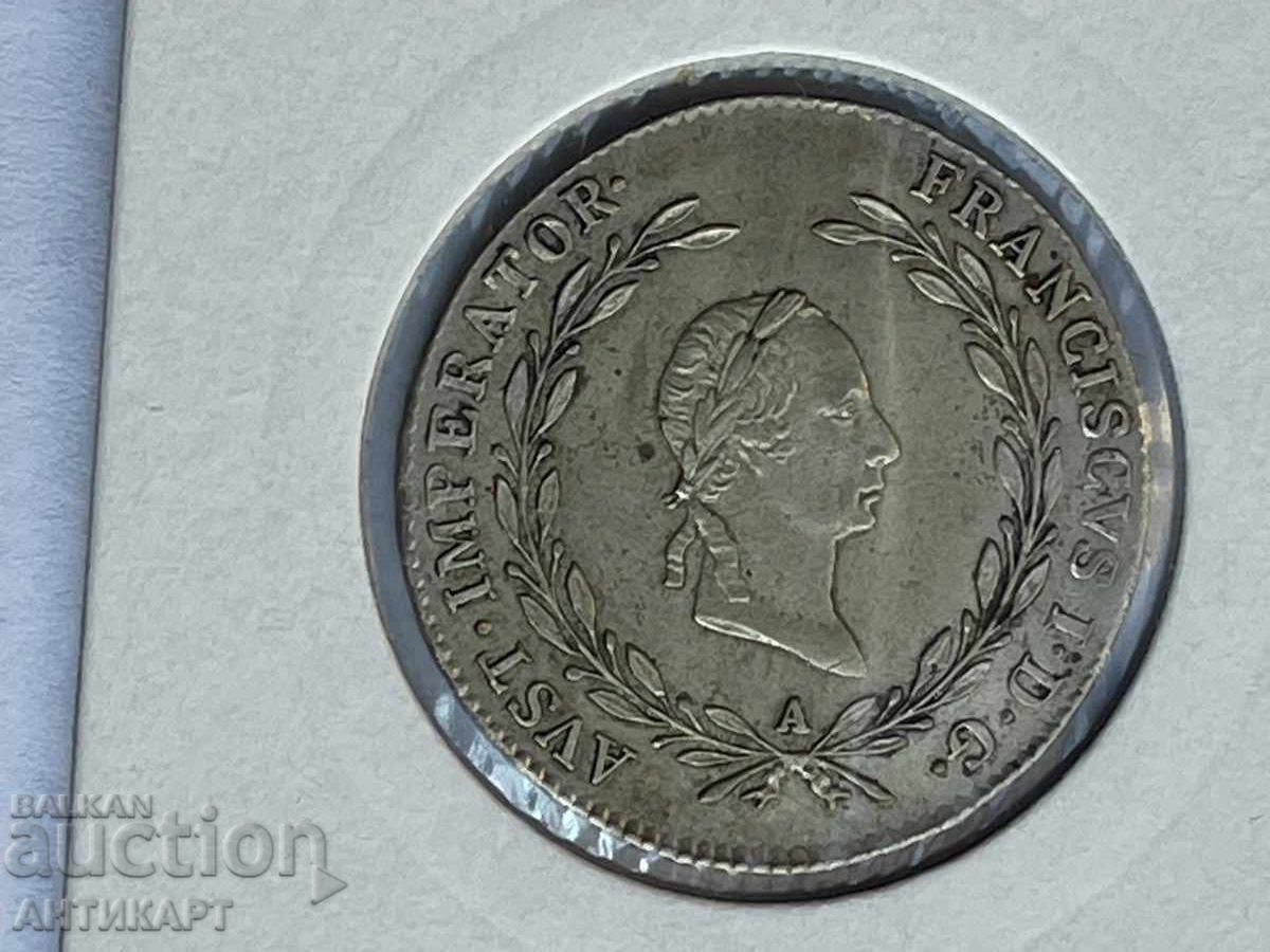 Δημοπρασία Σπάνιο ασημένιο νόμισμα Αυστρία 20 κρόιτσερ 1827