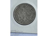 Rare silver coin Austria 1 florin 1887 excellent