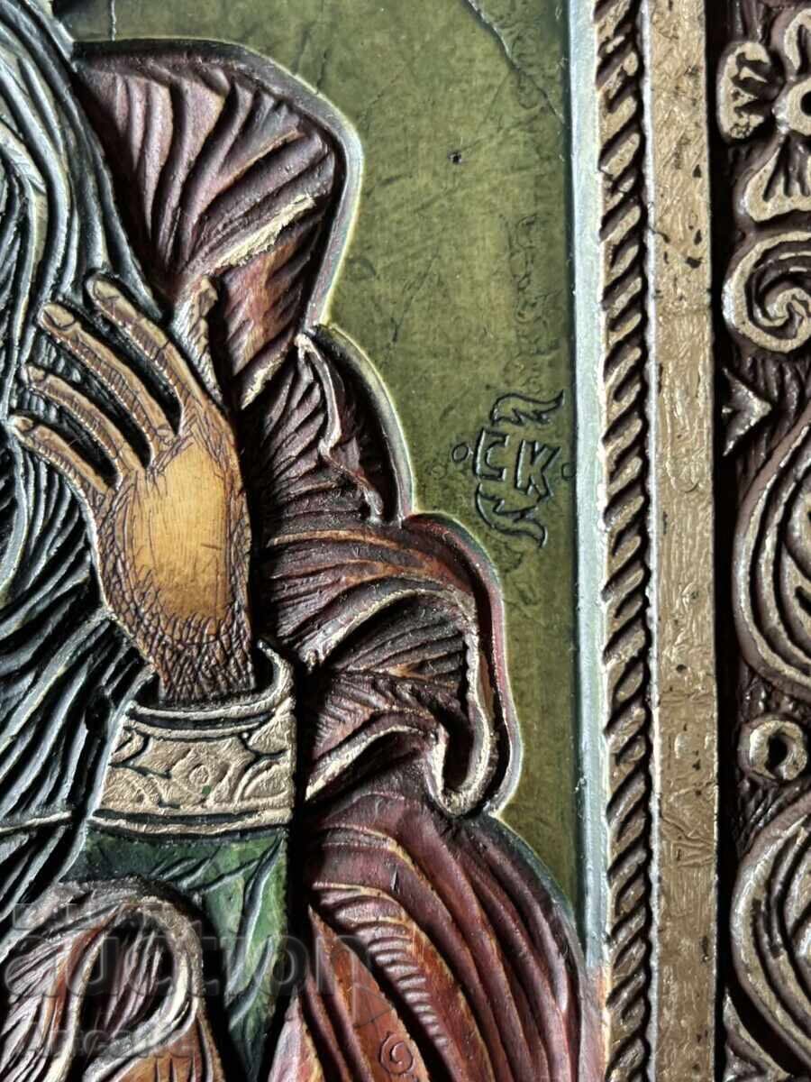 Доставка на Ставри Калинов-Икона Богородица дърворезба подписана