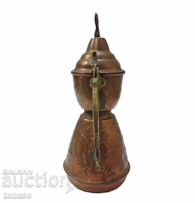 Αντίκα ανατολίτικη χάλκινη κανάτα, μπρίκι (4.3) - 6