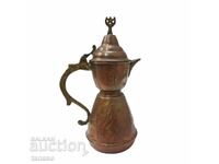 Αντίκα ανατολίτικη χάλκινη κανάτα, μπρίκι (4.3)