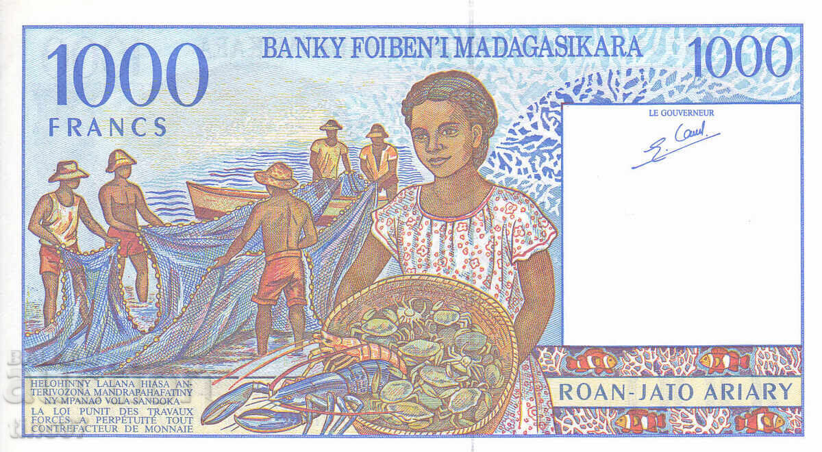 Auction  tino37 - MADAGASCAR - 1000 FRANCS - 1994 - UNC