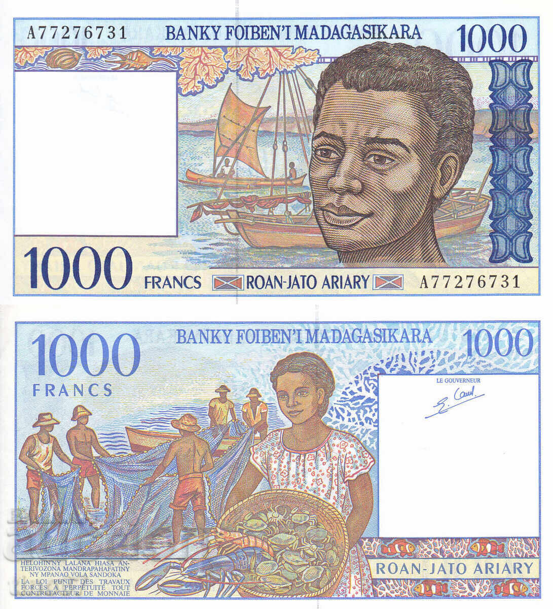 tino37 - MADAGASCAR - 1000 FRANCS - 1994 - UNC