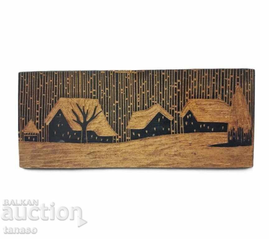 Old carved wooden panel, decoration (14.2)