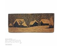 Panou vechi din lemn sculptat, decor (14.2)