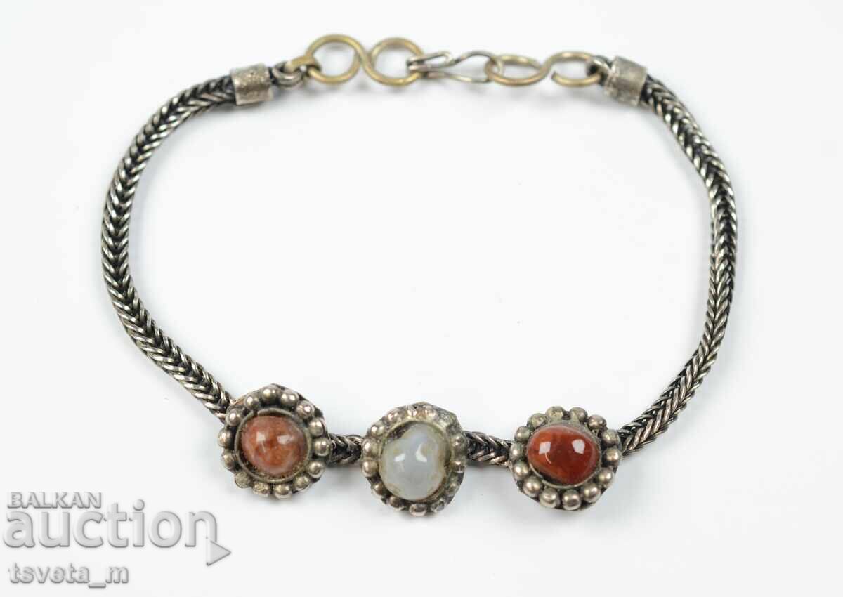 Antique bracelet with natural stones