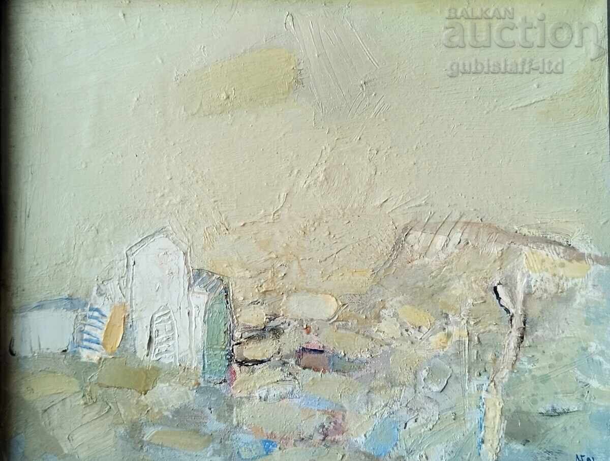 Tablou "Peisaj de iarnă", pictor Angel Gadjev, 1992 cu preț € 650.00 | 1271.29 BGN Tablou "Peisaj de iarnă", pictor Angel Gadjev, 1992 cu preț € 650.00 | 1271.29 BGN