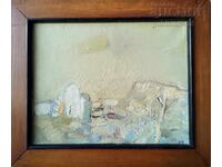 Tablou "Peisaj de iarnă", pictor Angel Gadjev, 1992