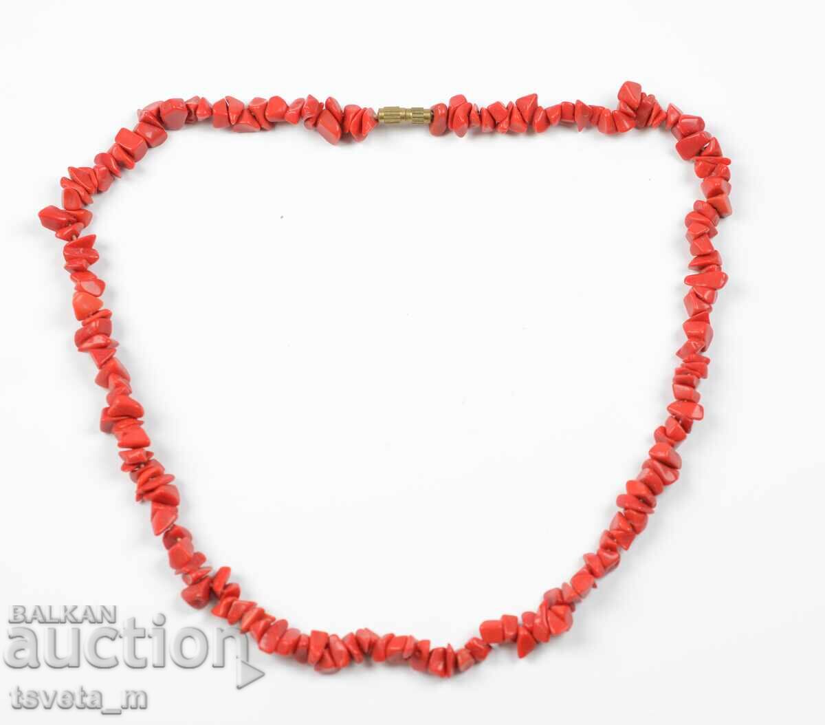 Women's necklace made of natural red coral Women's necklace made of natural red coral