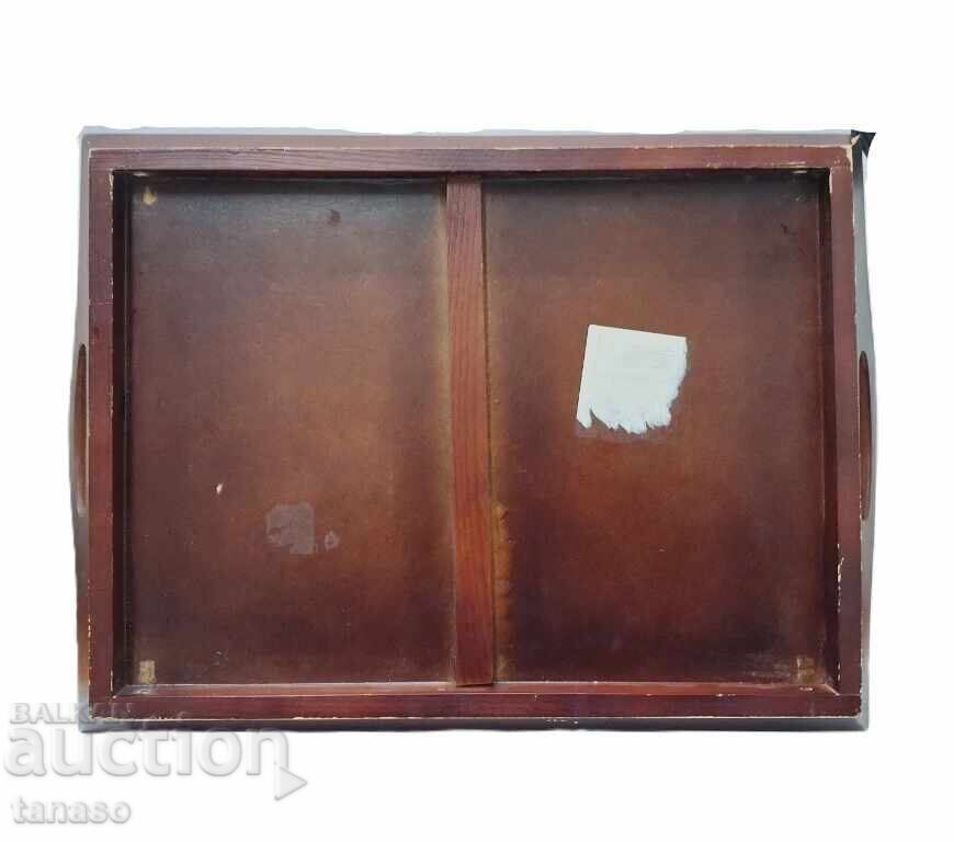 Χειροποίητος ξύλινος δίσκος με ηλιοτρόπιο (11.1) - 7