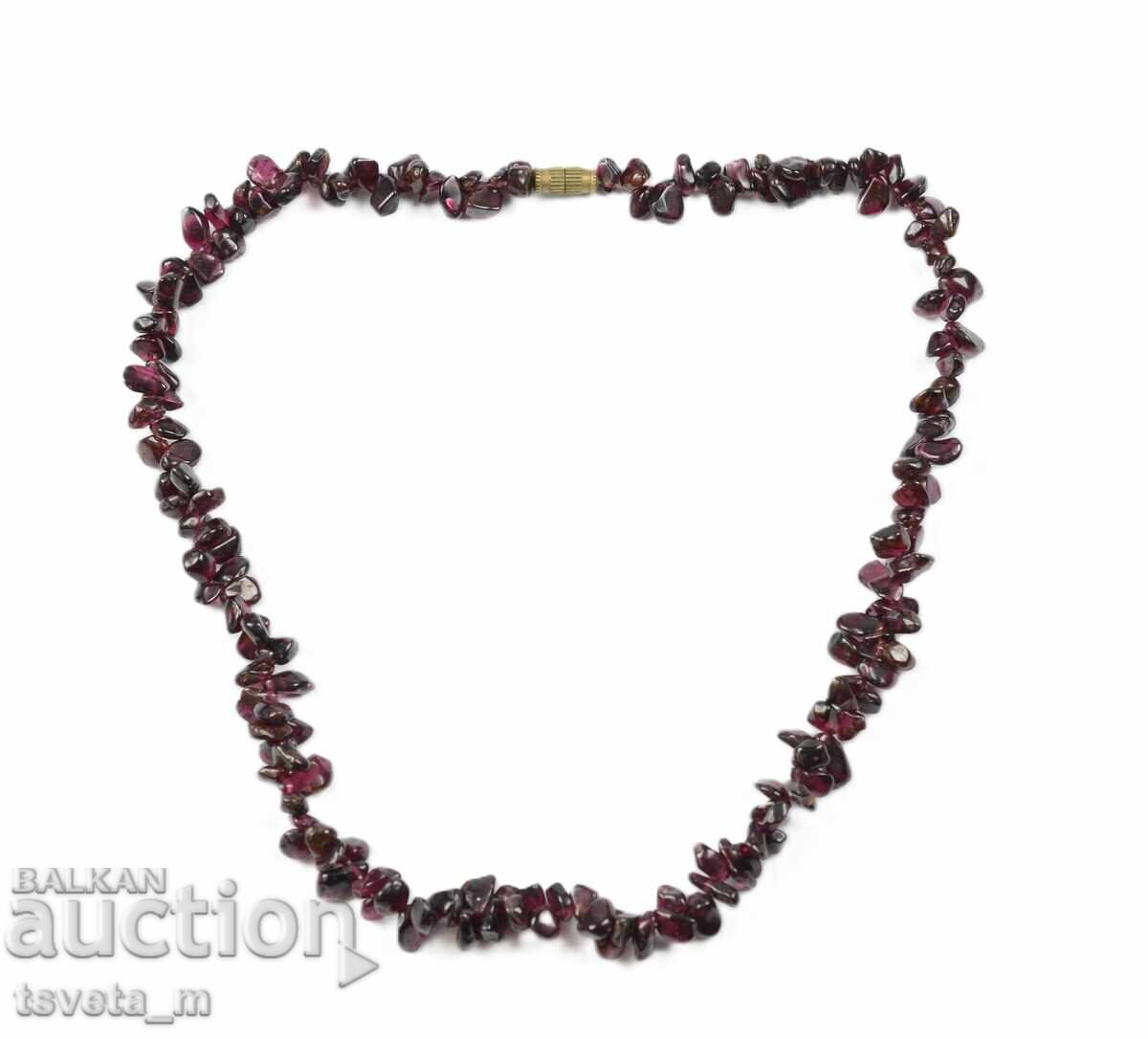 Women's necklace made of natural garnet Women's necklace made of natural garnet