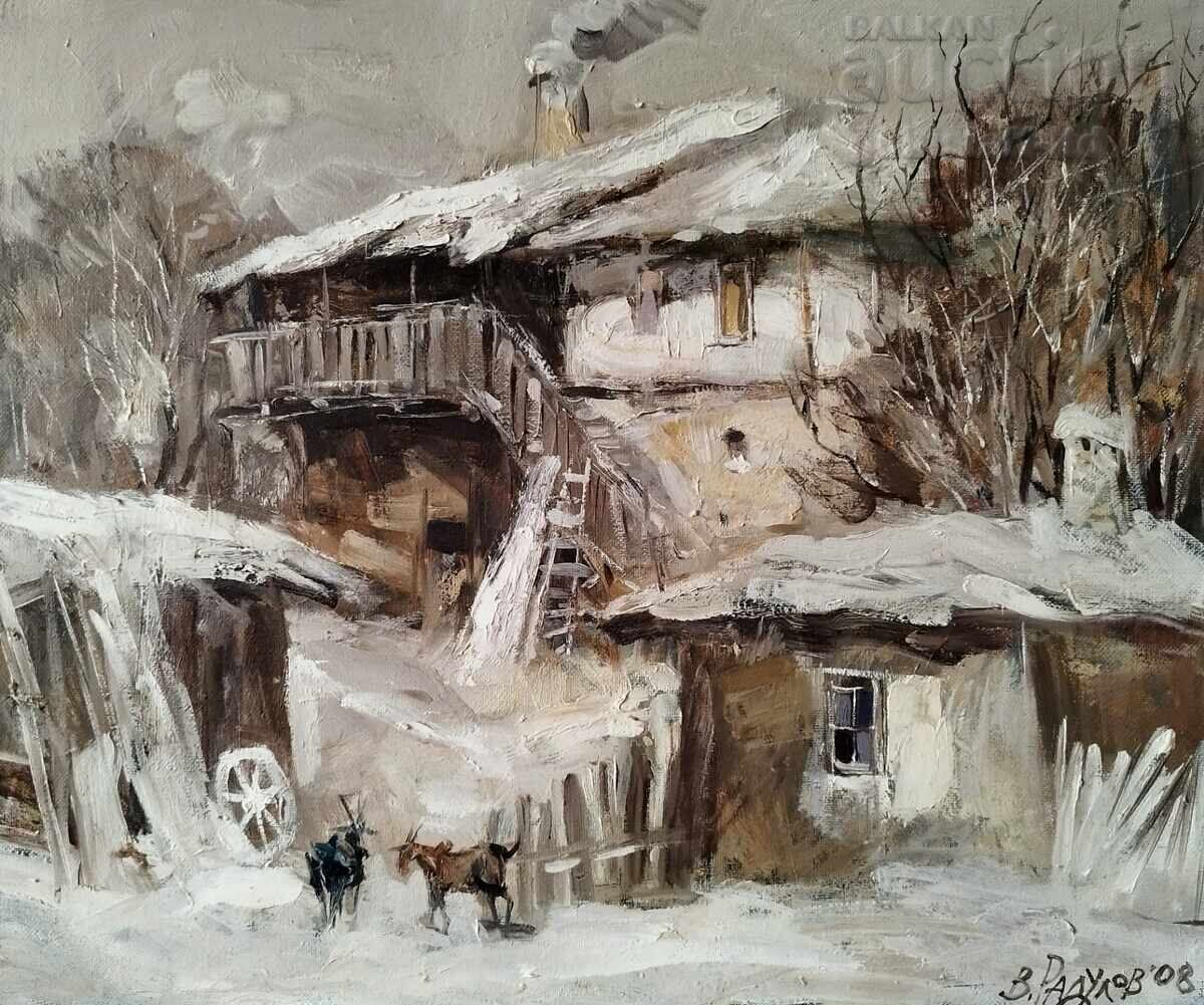 Картина "Зима", худ. Веско Радулов, 2008 г с цена € 700.00 | 1369.09 лв.