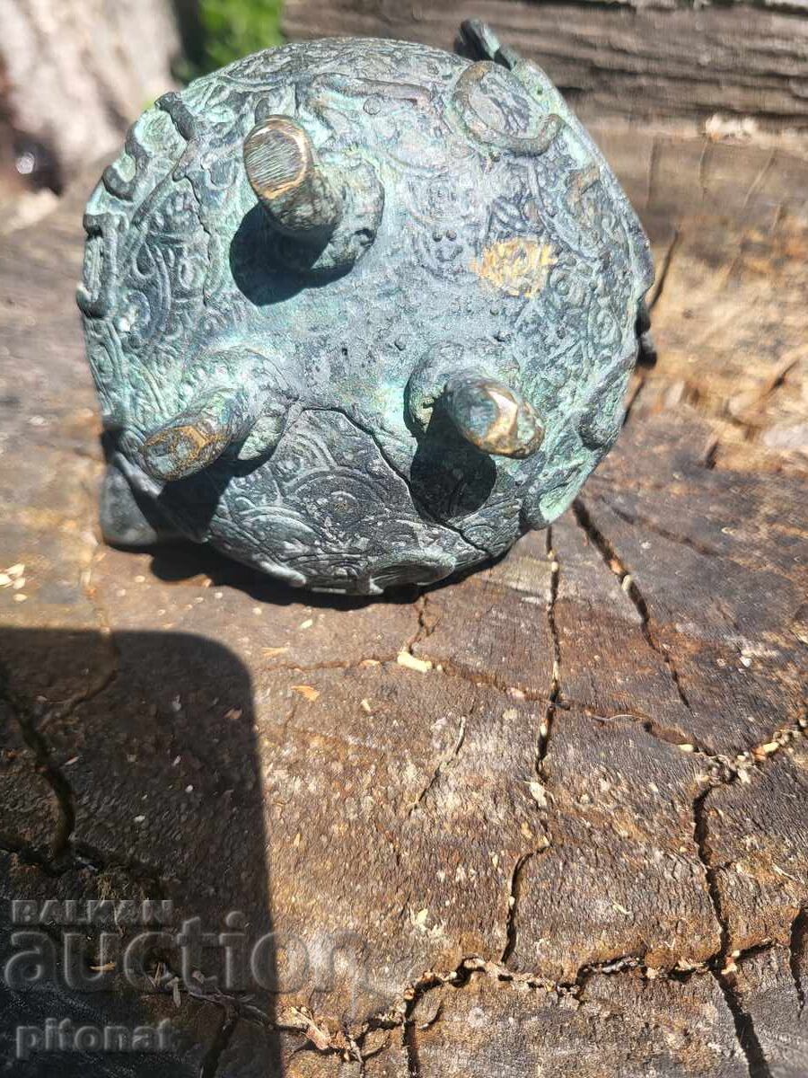 Автентична бронзова кадилница Древен Китай - 6