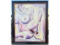 УНИКАТ КАРТИНА ЦВЯТКО ЦВЕТКОВ ЧЕРВЕН БРЯГ ПОДПИСАНА