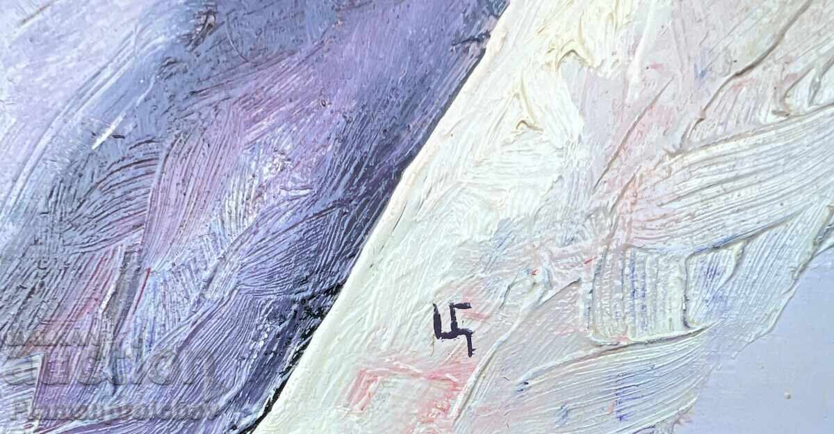 УНИКАТ КАРТИНА ЦВЯТКО ЦВЕТКОВ ЧЕРВЕН БРЯГ ПОДПИСАНА - 6