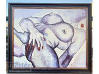 УНИКАТ КАРТИНА ЦВЯТКО ЦВЕТКОВ ЧЕРВЕН БРЯГ ПОДПИСАНА