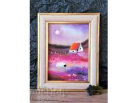 Noapte de primăvară, tablou în pastel, original