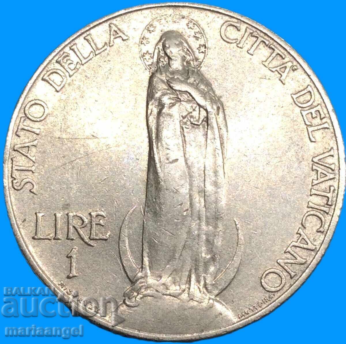 1 Lira 1933-1934 Vatican, mintage 80,000 pcs. Jubilee - 7