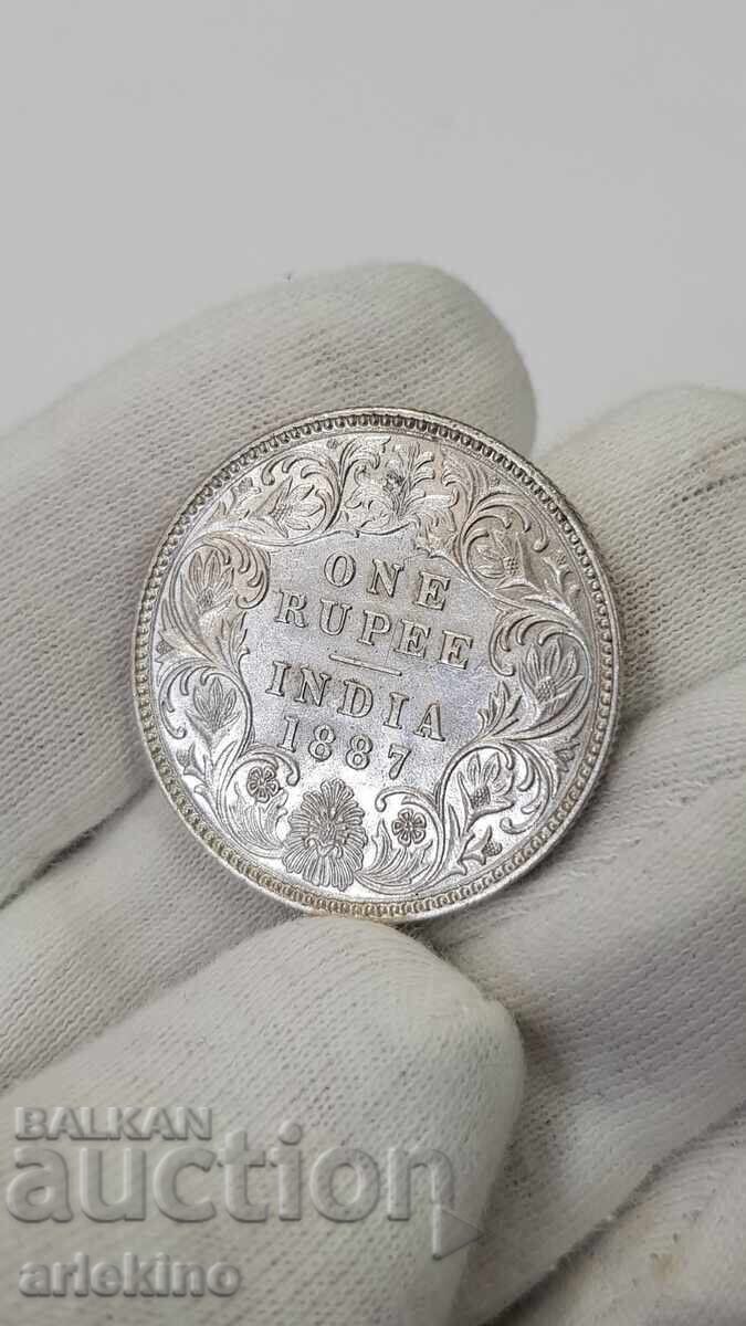 Monedă rară din argint 1 Rupie 1887 - India Britanică cu preț € 120.00 | 234.70 BGN Monedă rară din argint 1 Rupie 1887 - India Britanică cu preț € 120.00 | 234.70 BGN