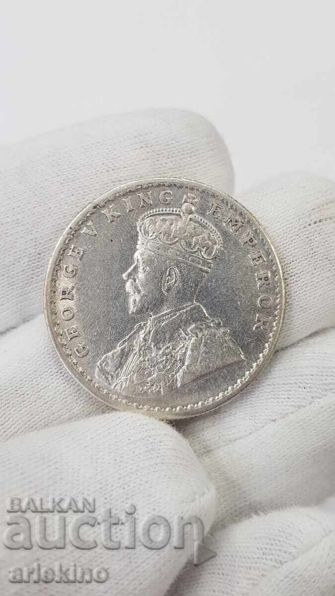 Livrarea Monedă rară de argint 1 Rupie 1916 - India Britanică