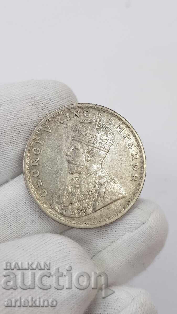 Παράδοση Σπάνιο ασημένιο νόμισμα 1 Ρουπία 1918 - Βρετανική Ινδία