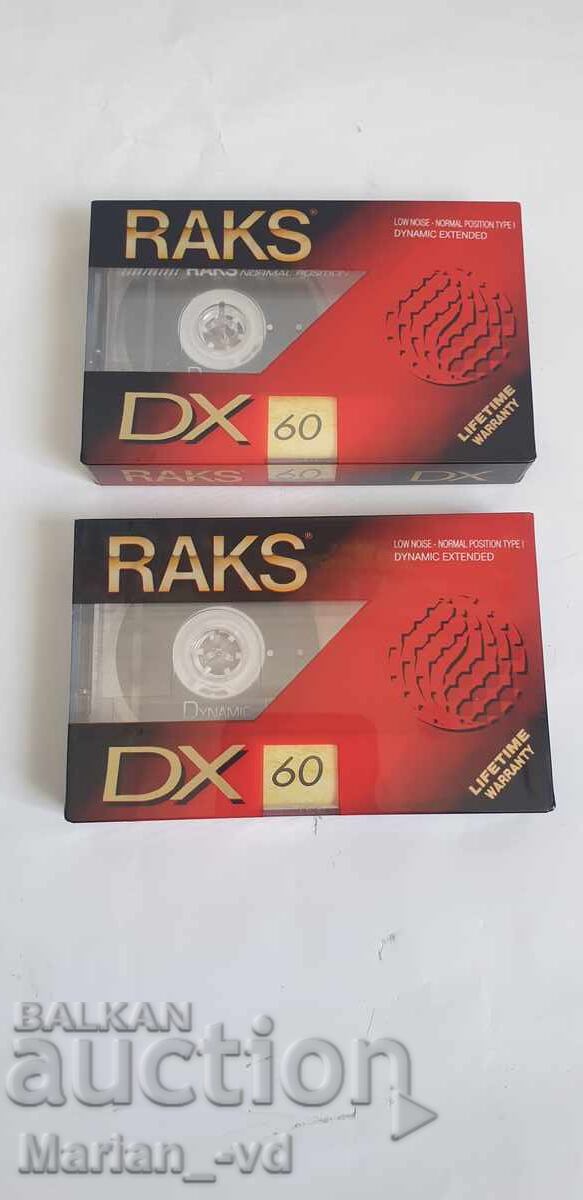 RAKS DX 60 cassettes new, set of 2 pieces