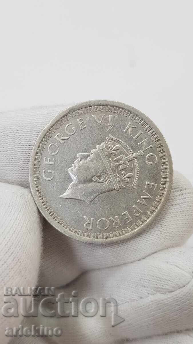 Monedă rară din argint 1 Rupie 1944 - India Britanică - 5