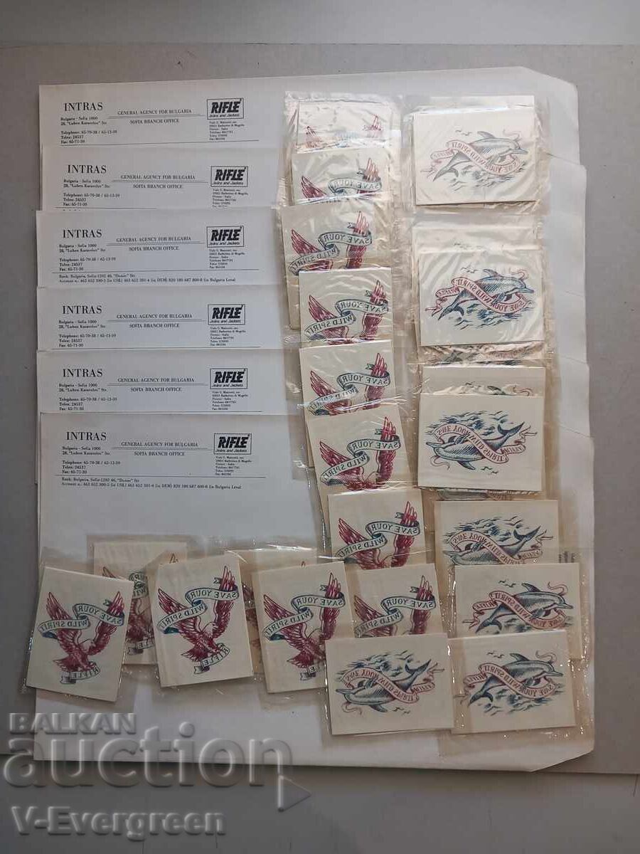 Lot de abțibilduri RIFLE, anii '90