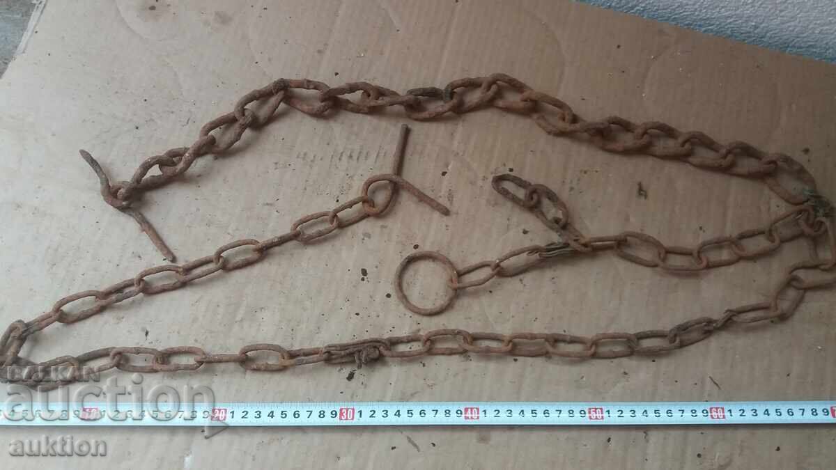 OLD CHAIN, ANIMAL SHACKLE - 7