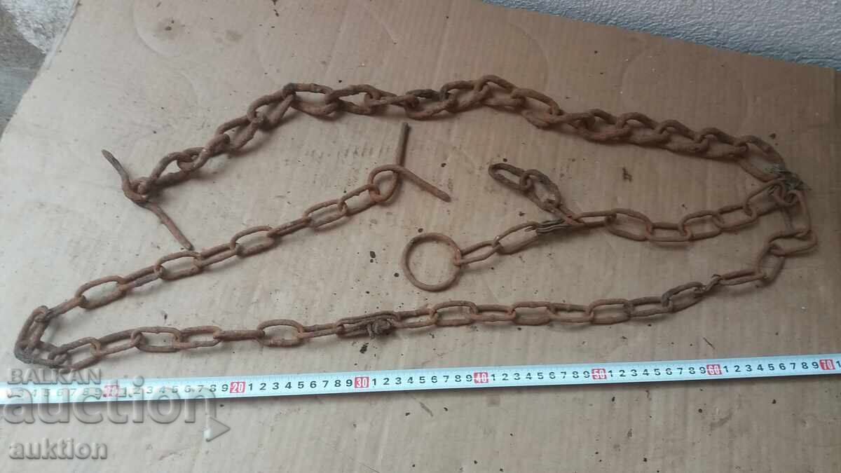OLD CHAIN, ANIMAL SHACKLE
