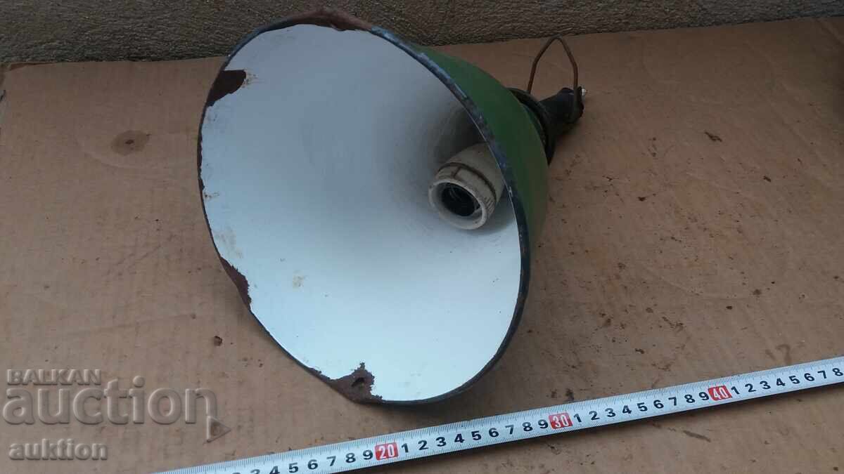 SOCIALIST INDUSTRIAL LAMP - VINTAGE ENAMEL