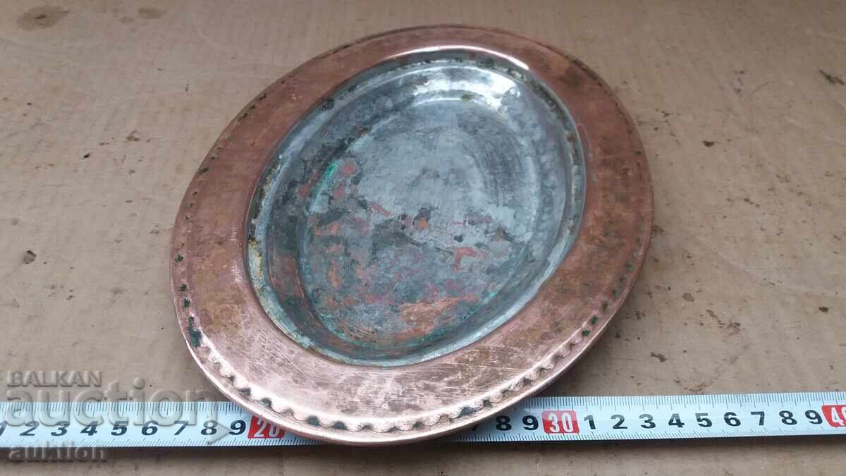 REVIVAL PERIOD FORGED COPPER TRAY, BOWL FOR SWEETS - 5 REVIVAL PERIOD FORGED COPPER TRAY, BOWL FOR SWEETS - 5