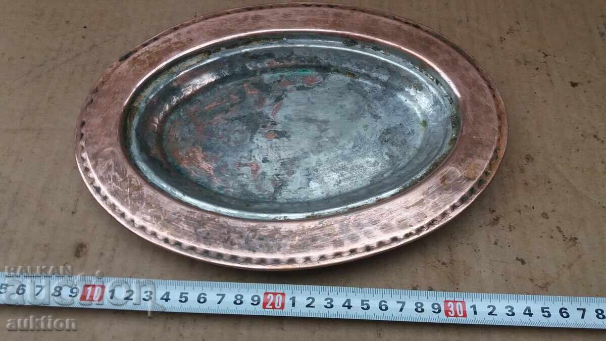 REVIVAL PERIOD FORGED COPPER TRAY, BOWL FOR SWEETS REVIVAL PERIOD FORGED COPPER TRAY, BOWL FOR SWEETS