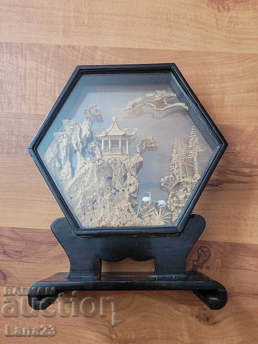 Licitație Decorațiune asiatică vintage, plută Licitație Decorațiune asiatică vintage, plută