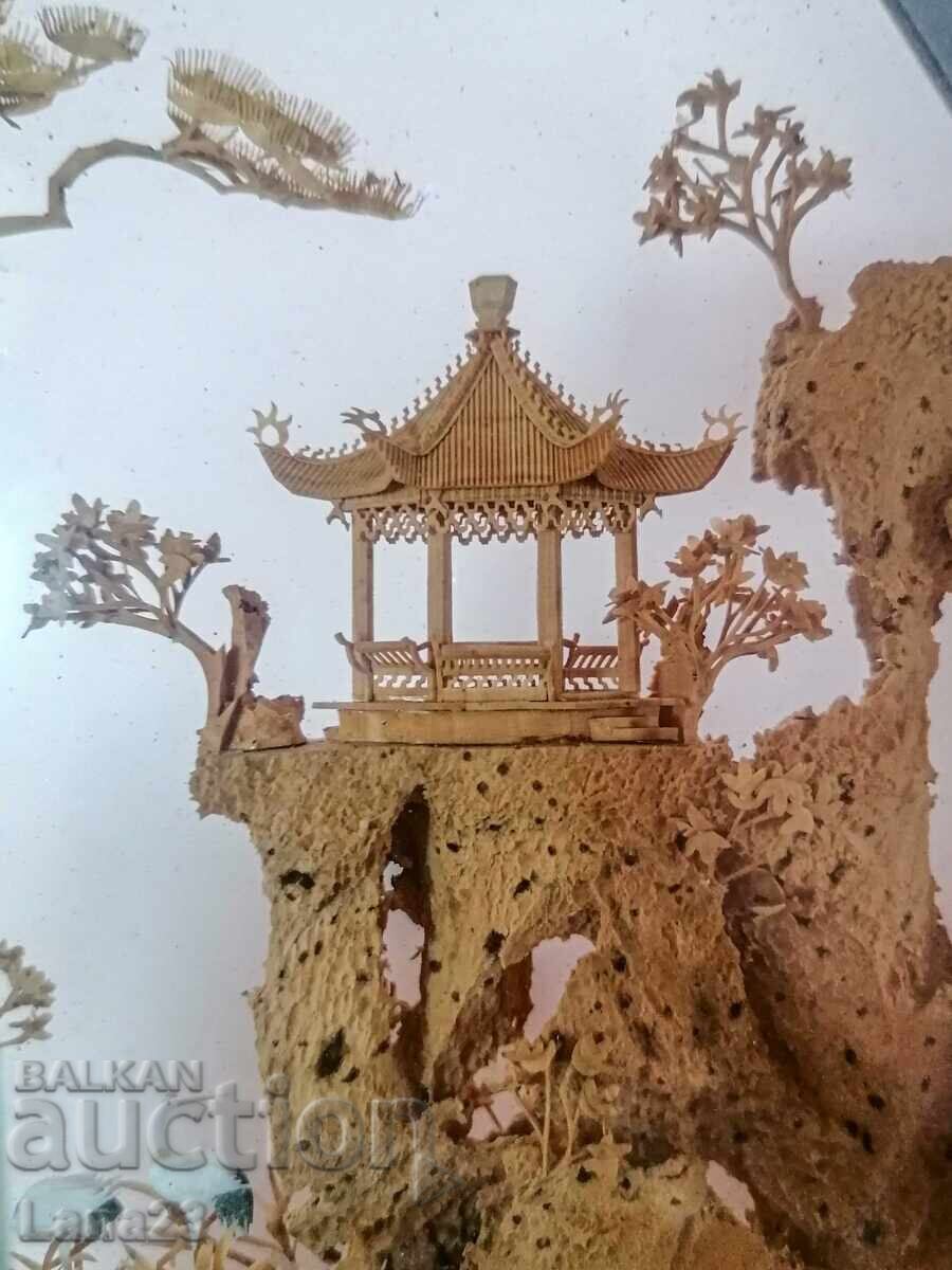 Livrarea Decorațiune asiatică vintage, plută Livrarea Decorațiune asiatică vintage, plută