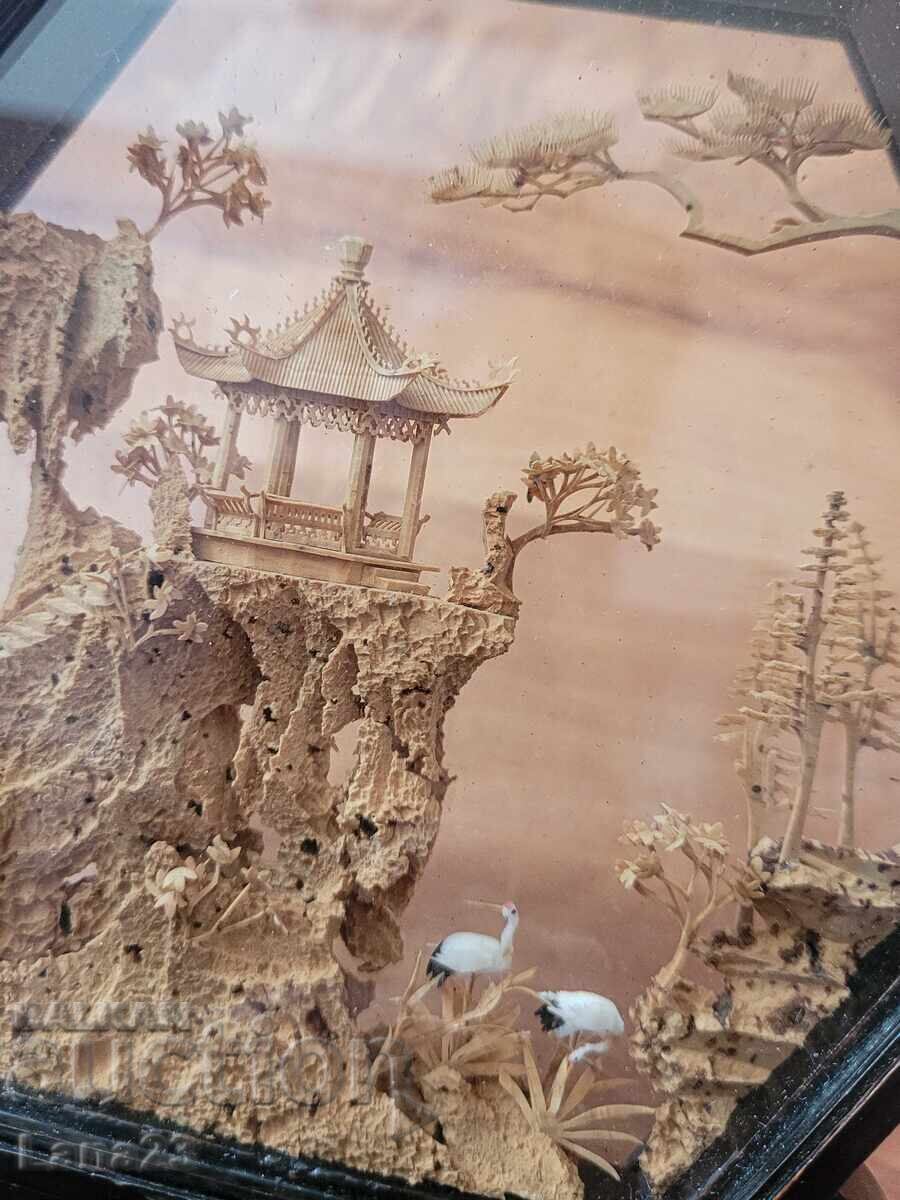 Decorațiune asiatică vintage, plută Decorațiune asiatică vintage, plută