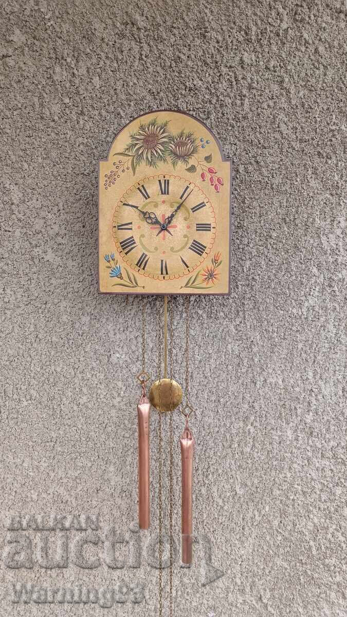 Ceas de perete cu greutăți - Schatz - Fabricat în Germania - 1970 - 5