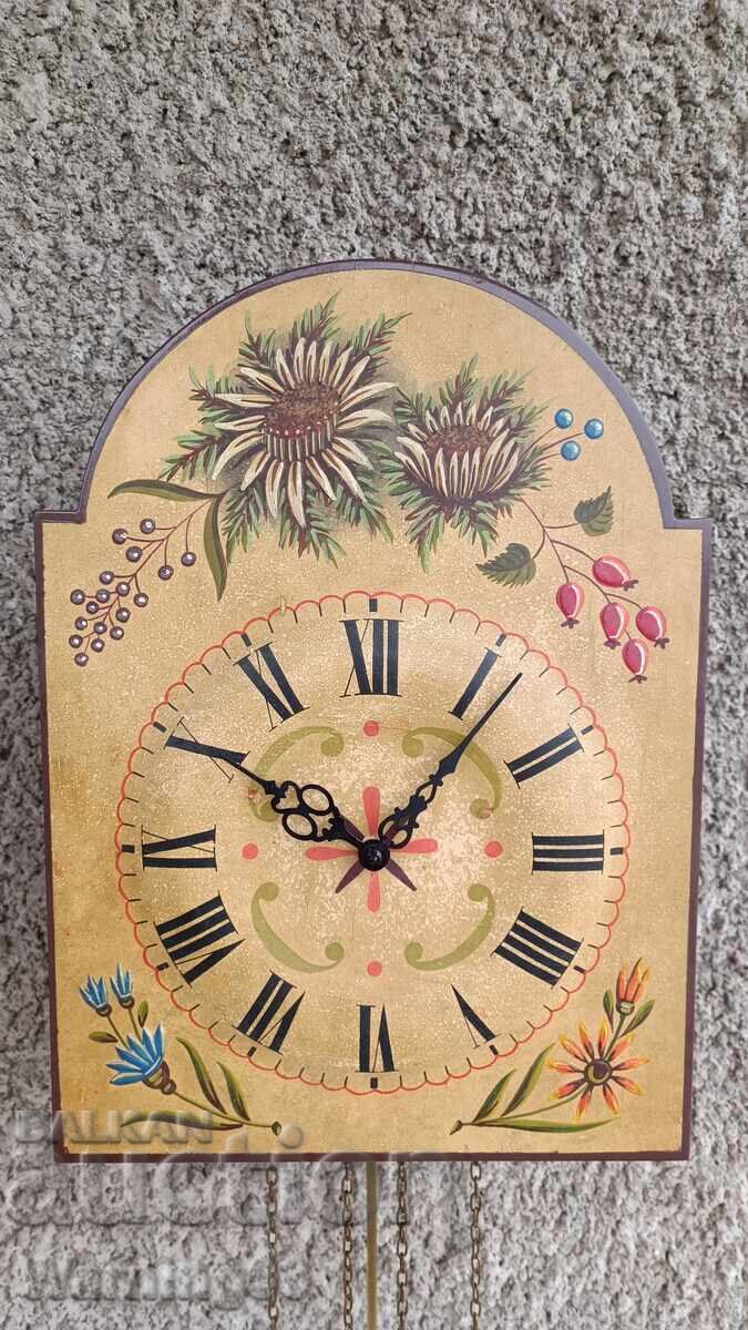 Ceas de perete cu greutăți - Schatz - Fabricat în Germania - 1970 - 6