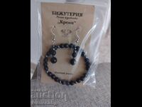 Set cercei și brățară lucrate manual