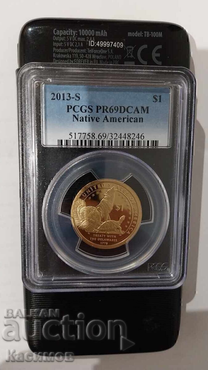 Юбилейна Сертифицирана монета 1 Долар 2013 г. PGCS  PR69 DCA с цена € 50.00 | 97.79 лв.
