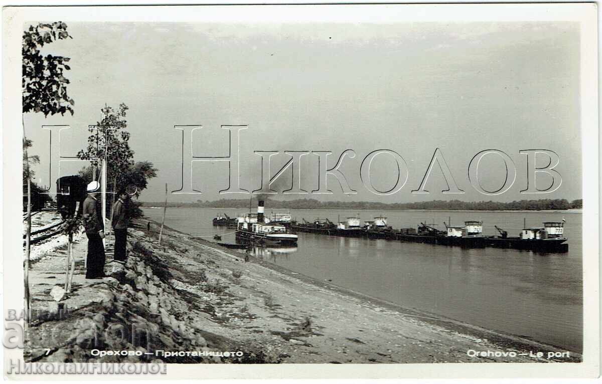 CARTE POȘTALĂ VECHE OREAHOVO PORTUL LINIE FERATĂ TREN J532