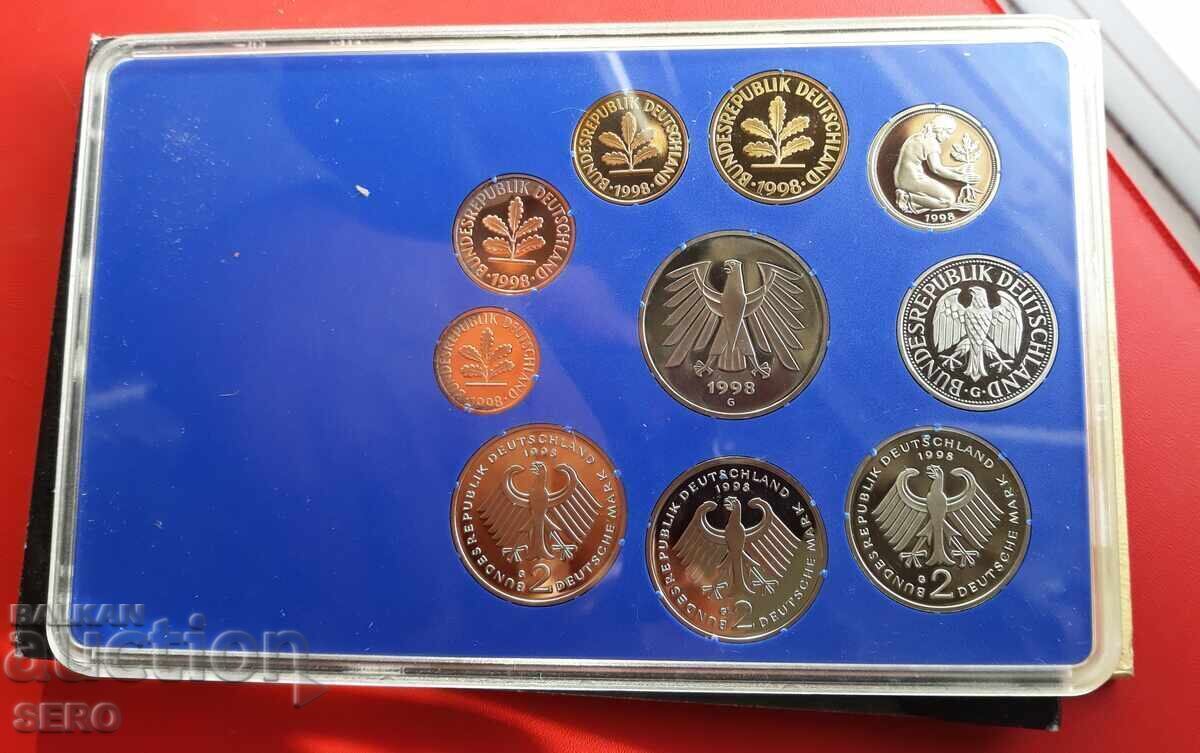 Аукцион Германия-СЕТ 1998 G-Карлсруе-10 монети/1х5 марки,3х2 марки/