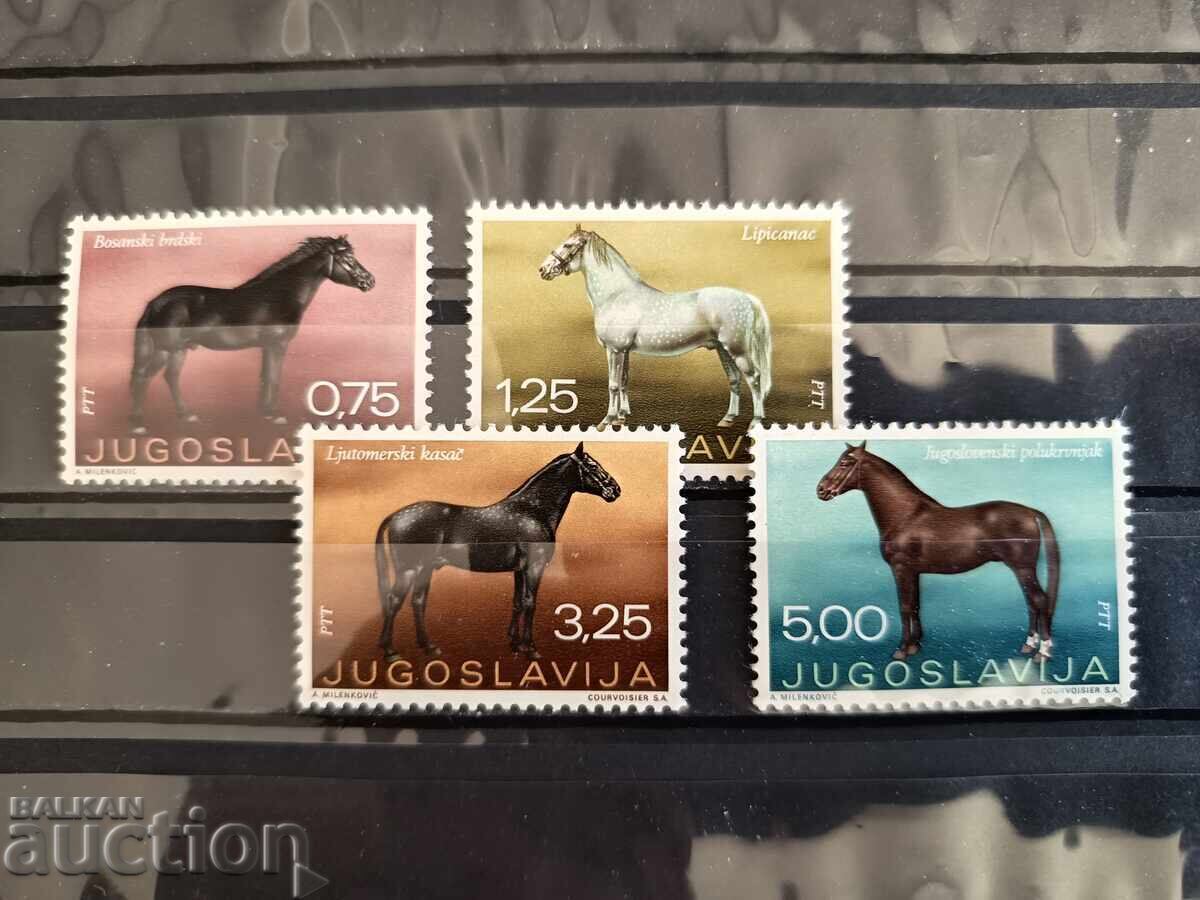 Iugoslavia, cai cu filigran UV 1969, Mi nr. 1344/47