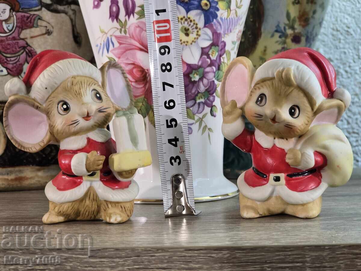 Две порцеланови фигурки очарователни мишлета! - 7 Две порцеланови фигурки очарователни мишлета! - 7