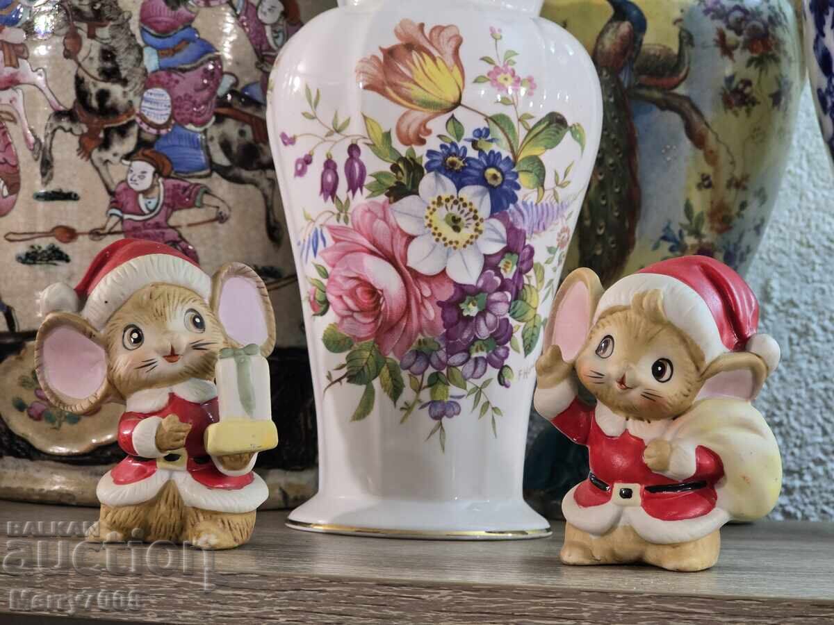 Две порцеланови фигурки очарователни мишлета! Две порцеланови фигурки очарователни мишлета!