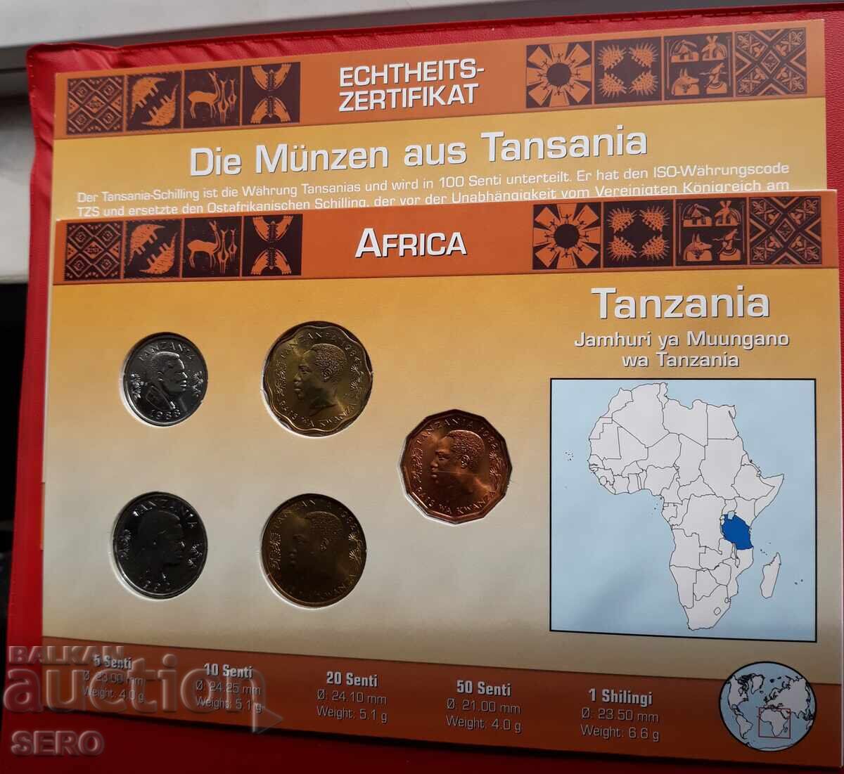 Tanzania-SET 1982-1992 din 5 monede cu preț € 13.00 | 25.43 BGN