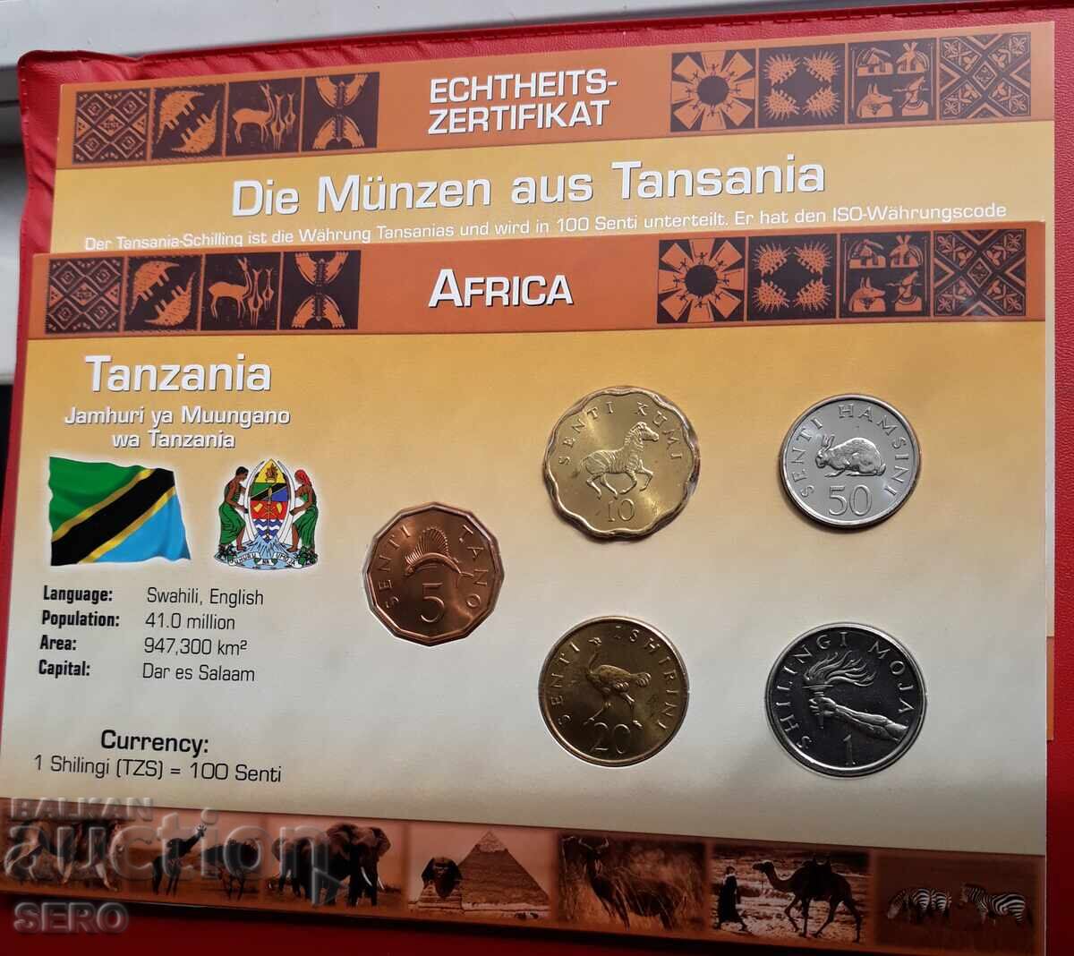 Tanzania-SET 1982-1992 din 5 monede