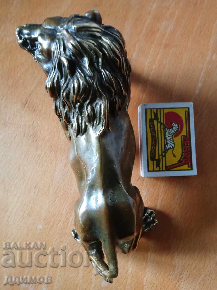 Figurină din bronz leu - 6
